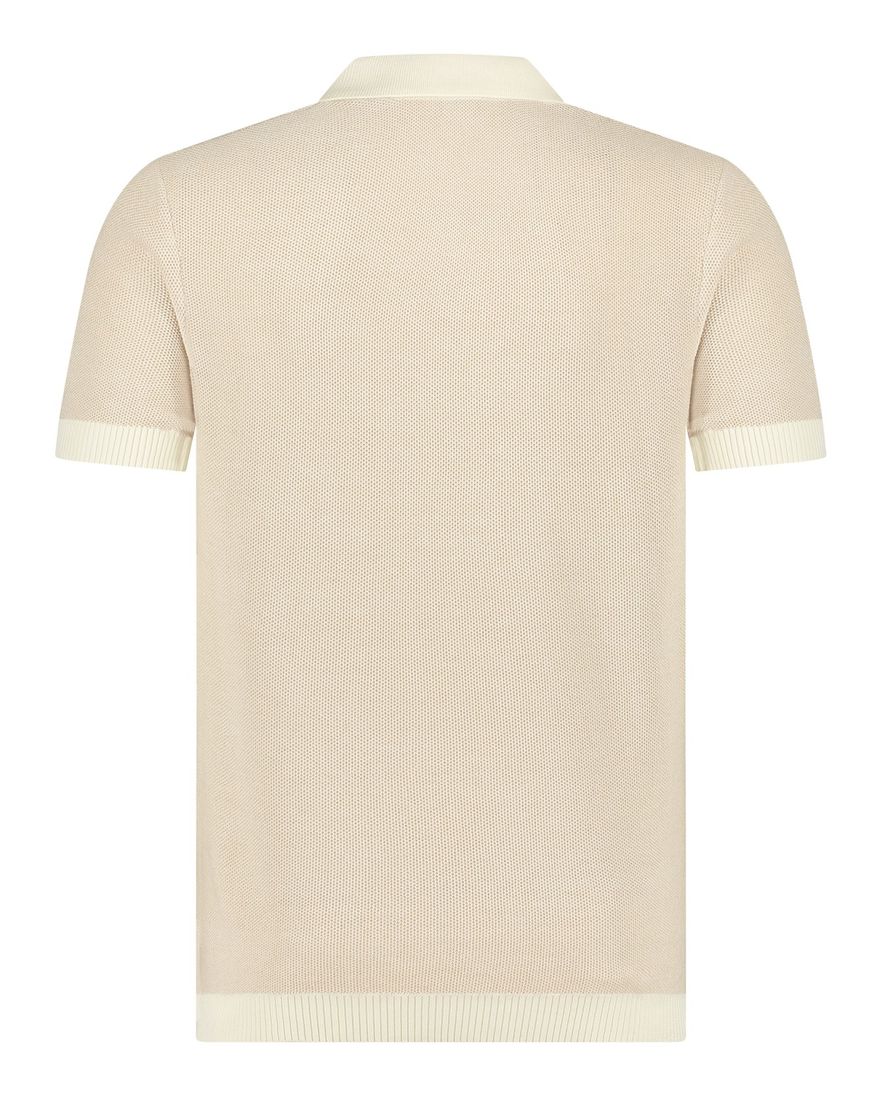 Blue Industry polo beige korte mouw