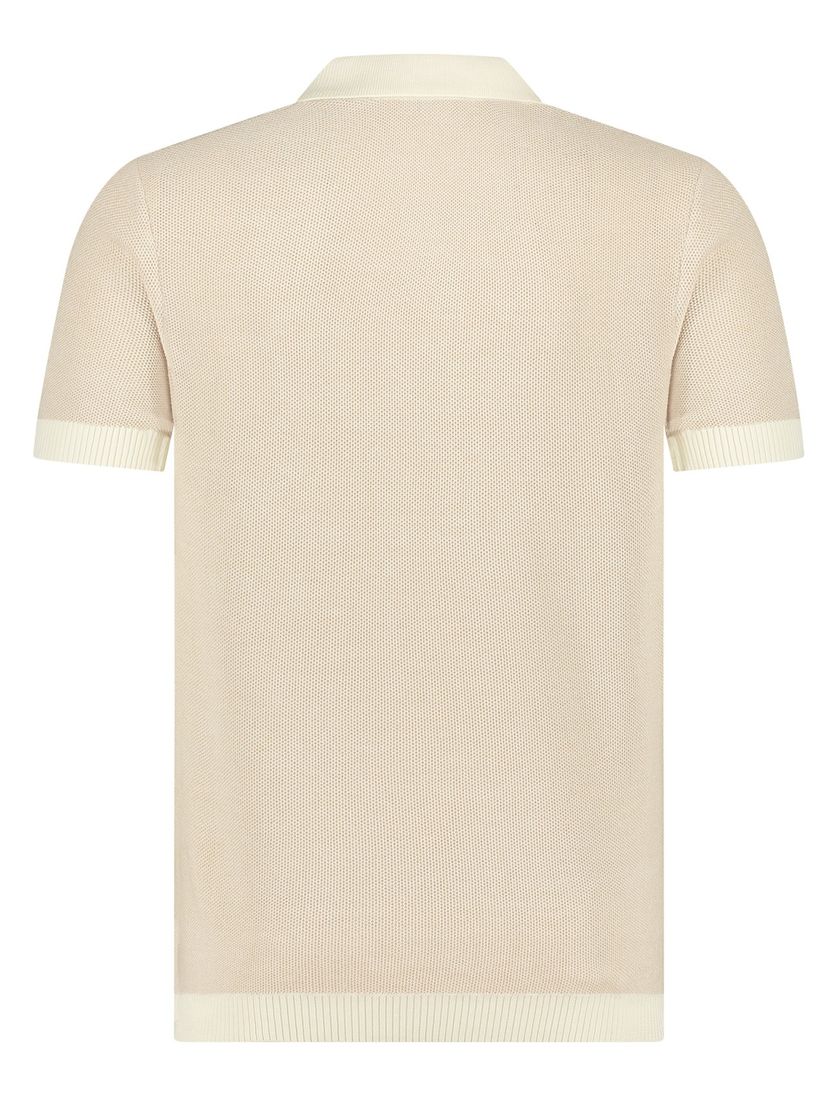 Blue Industry polo beige met boord