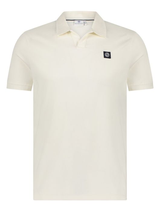 Blue Industry polo creme effen korte mouw