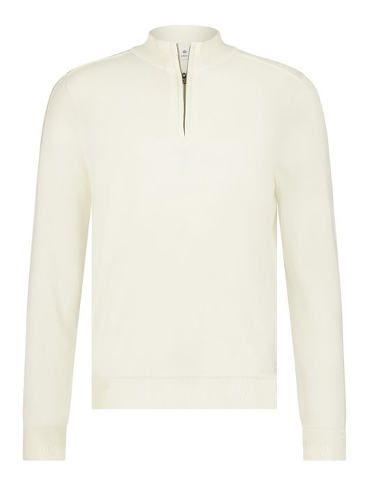 Blue Industry trui creme half zip effen