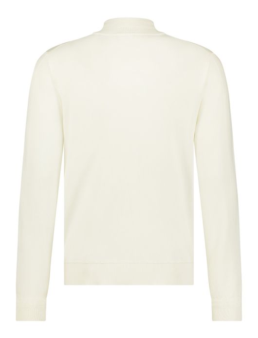 Blue Industry trui creme half zip effen
