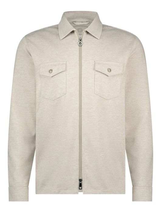 Blue Industry overshirt beige geprint met rits