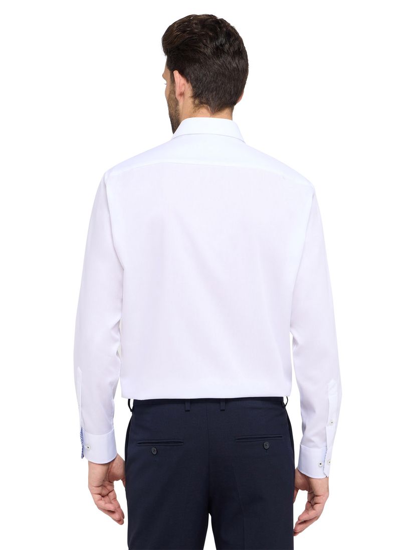 Eterna overhemd wit effen comfort fit katoen