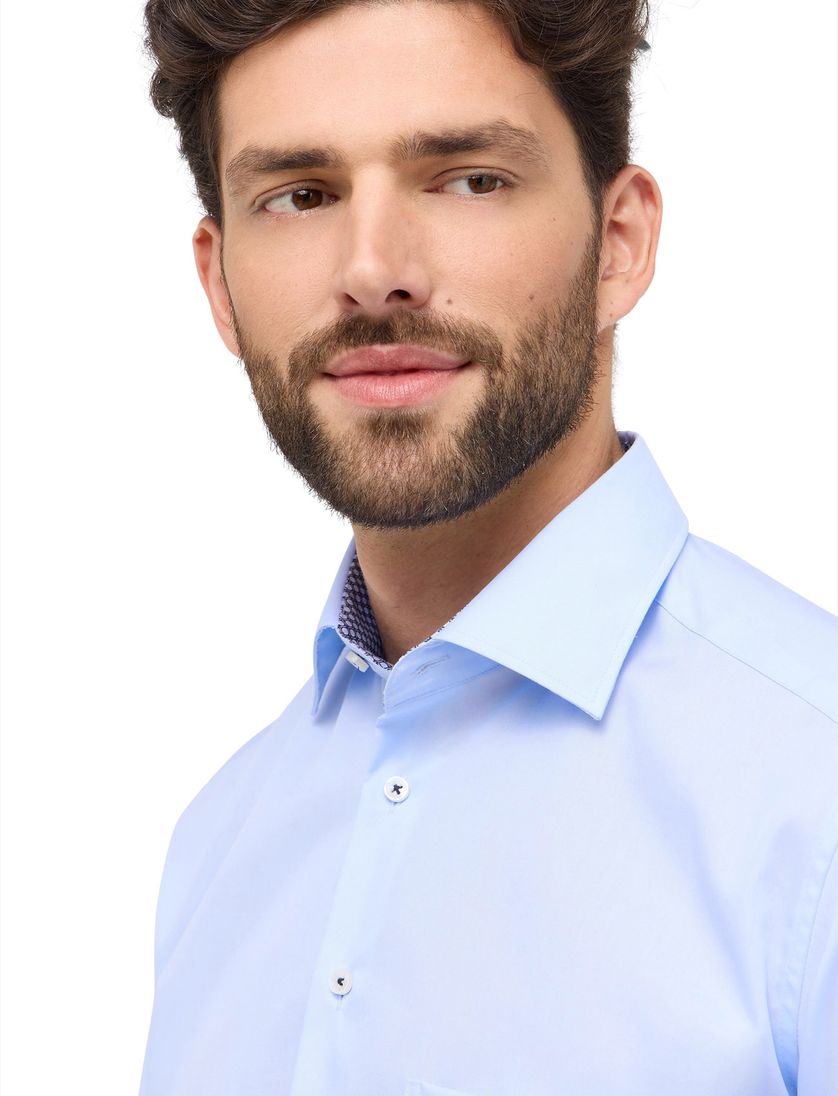 Eterna overhemd lichtblauw comfort fit katoen