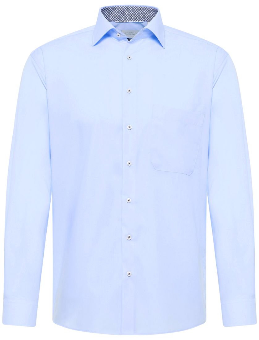 Eterna overhemd lichtblauw comfort fit katoen