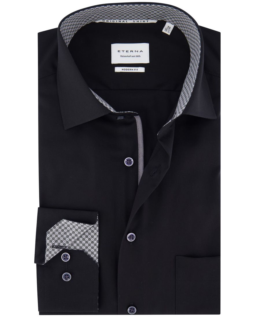 Eterna Modern Fit business overhemd zwart