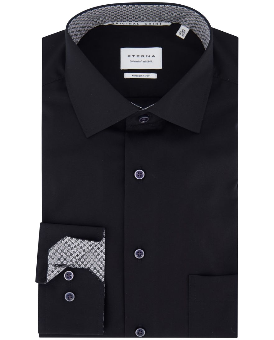 Eterna Modern Fit business overhemd zwart