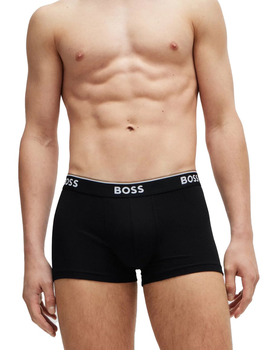 Boxershorts BOSS Black Trunk 3-pack grijs zwart