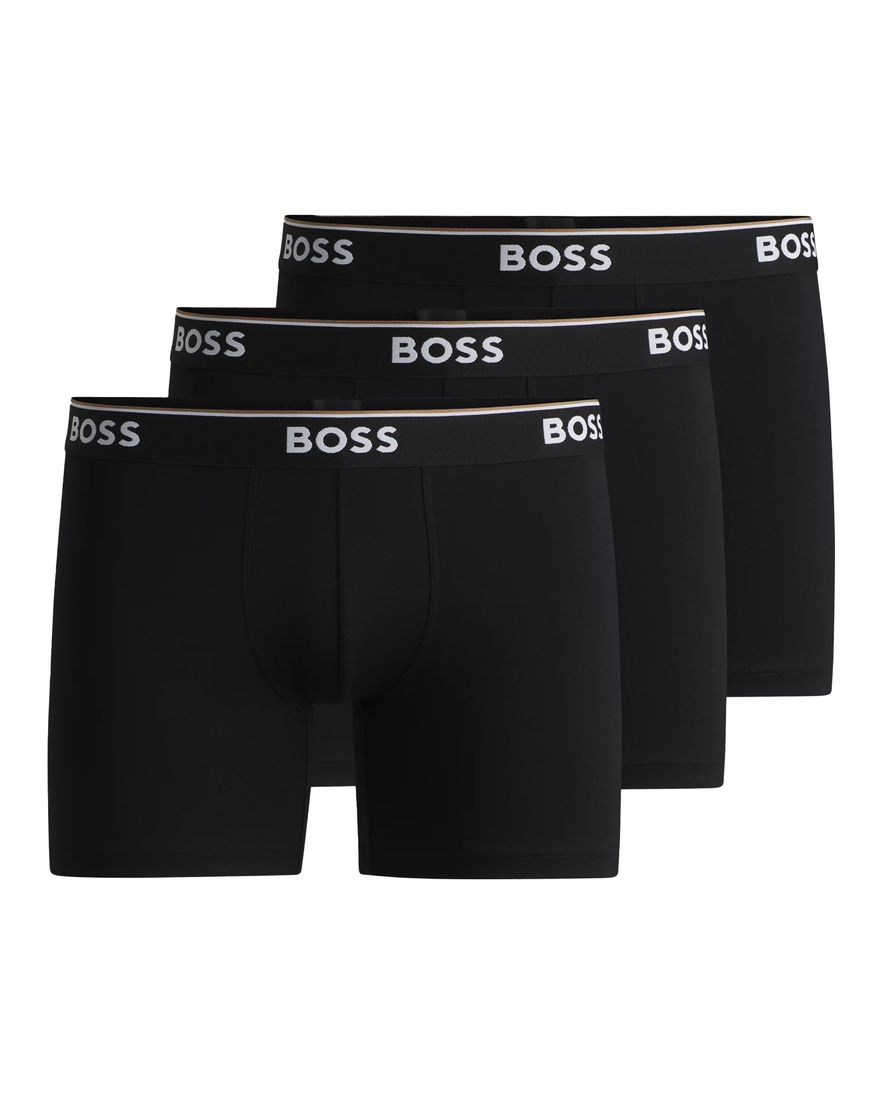 BOSS Black boxershorts 3-pack zwart katoen