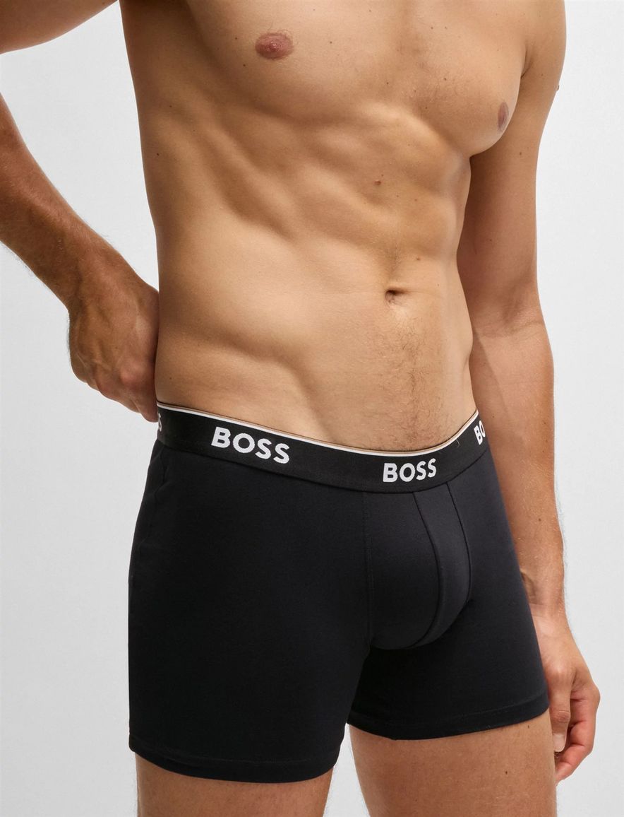 BOSS Black boxershorts 3-pack zwart katoen