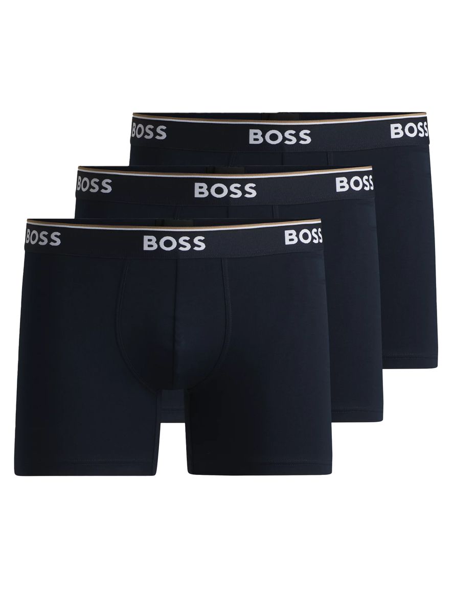 BOSS Black Boxershorts 3-pack donkerblauw