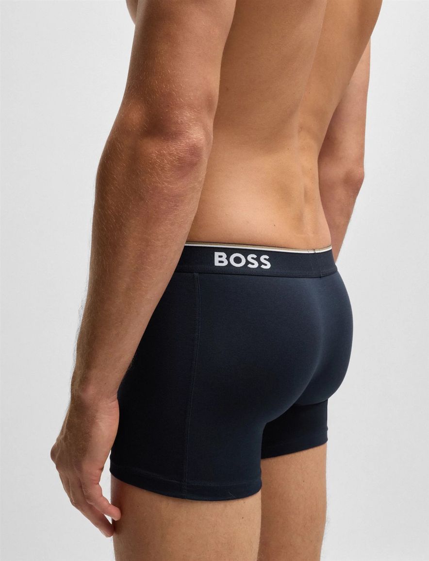 BOSS Black Boxershorts 3-pack donkerblauw