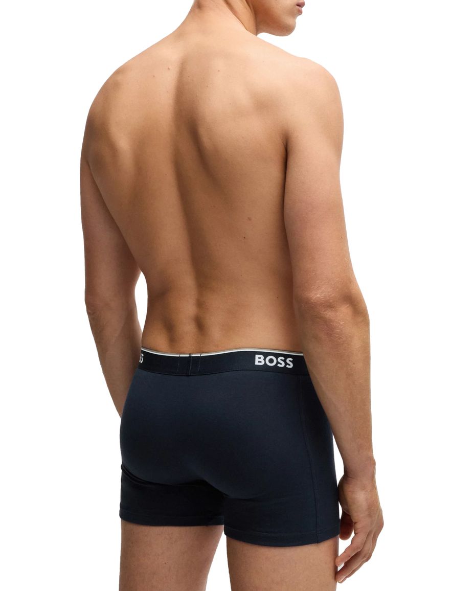 BOSS Black Boxershorts 3-pack blauw grijs katoen