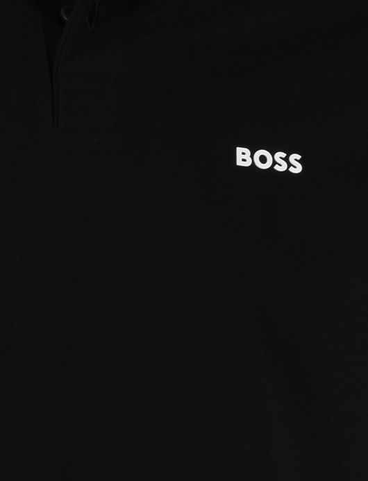 Boss Green Paul polo zwart slim fit effen