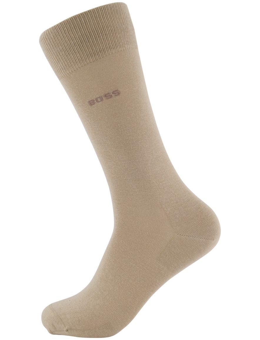 Hugo Boss sokken 2 pack beige effen met logo