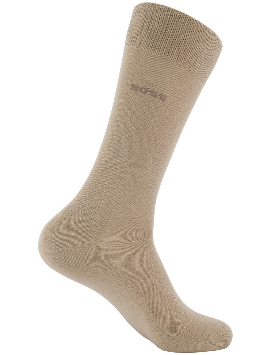 Hugo Boss sokken 2 pack beige effen met logo