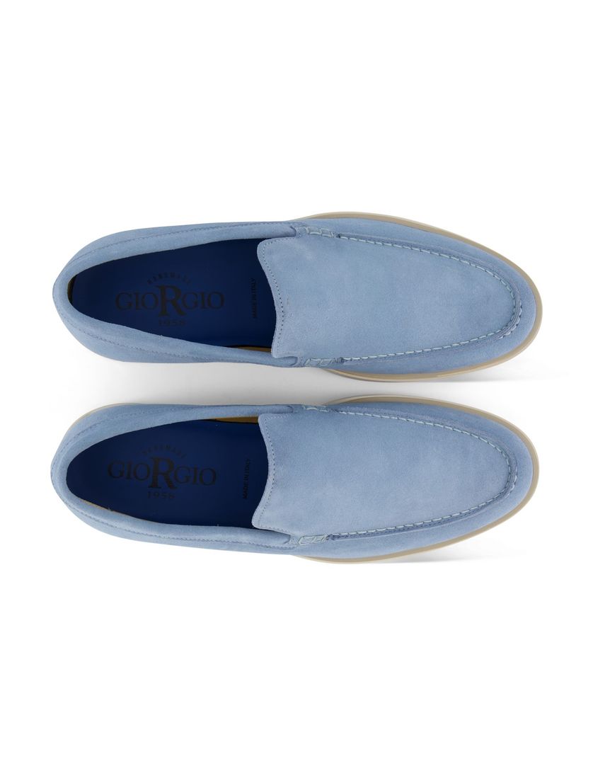 Giorgio loafer lichtblauw effen lichte zool effen