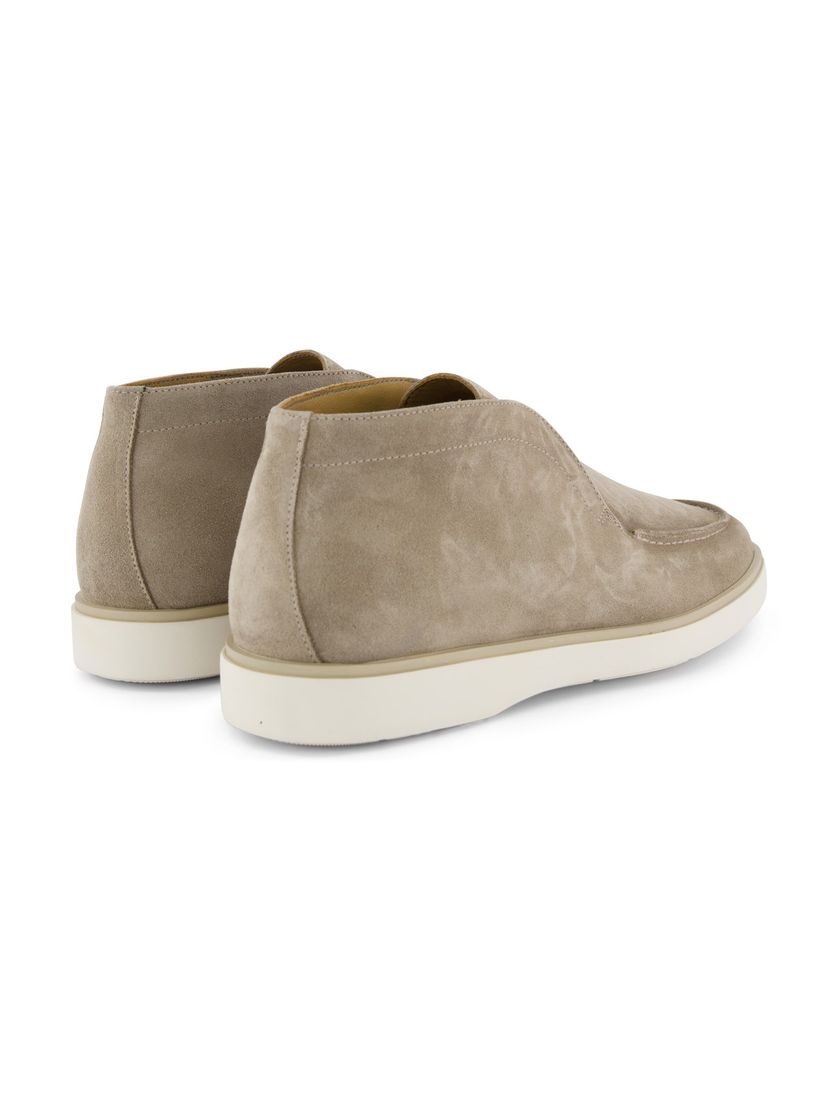 Giorgio instapper beige suede zonder veters laag