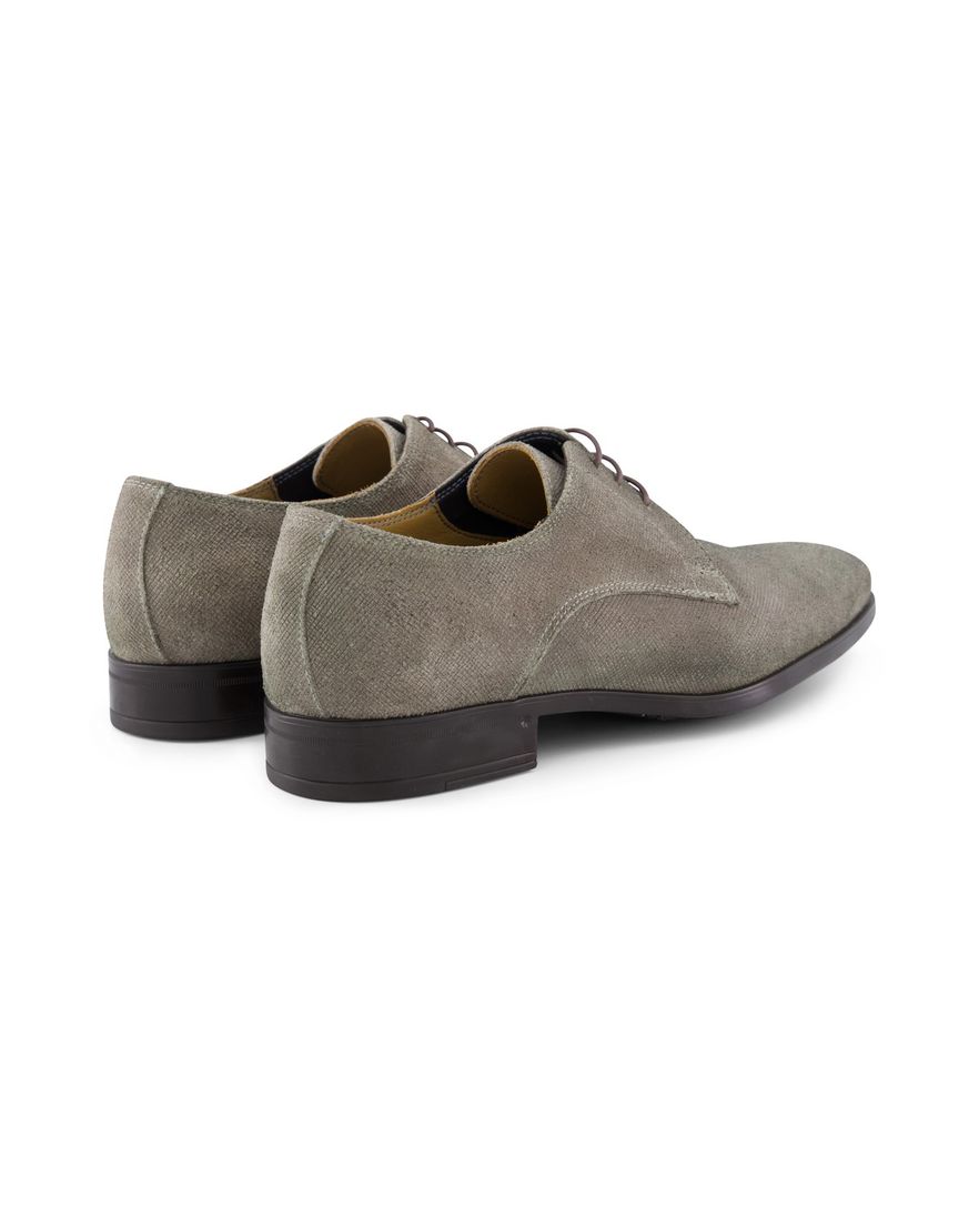 Giorgio lage veterschoen leer grijs