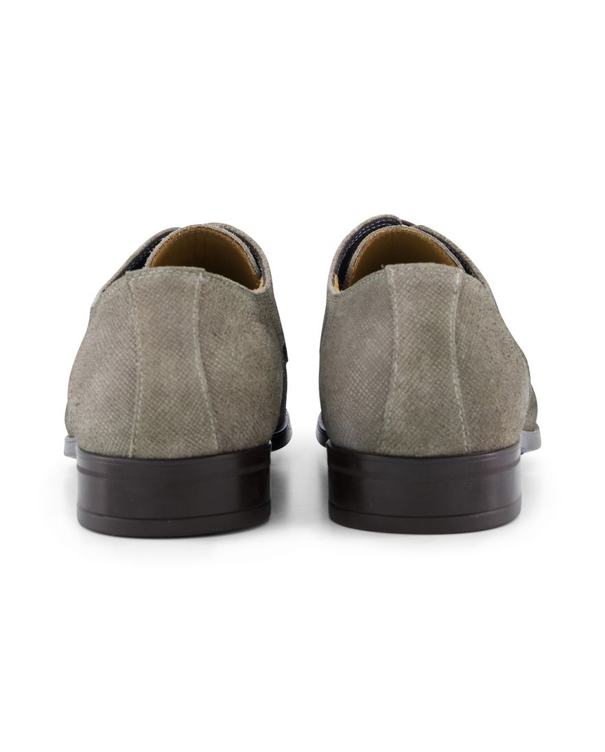 Giorgio lage veterschoen leer grijs