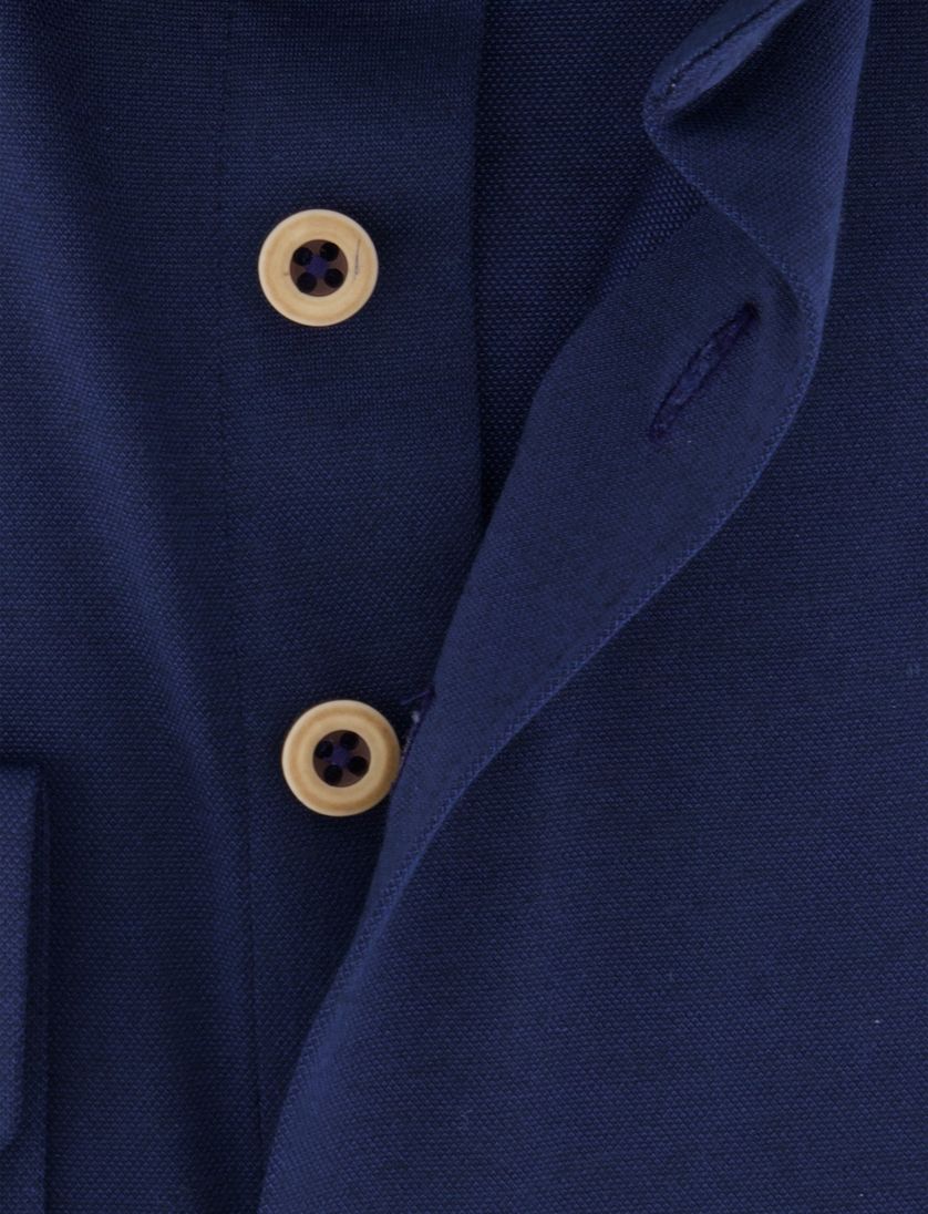 R2 overhemd donkerblauw lange mouw wide collar