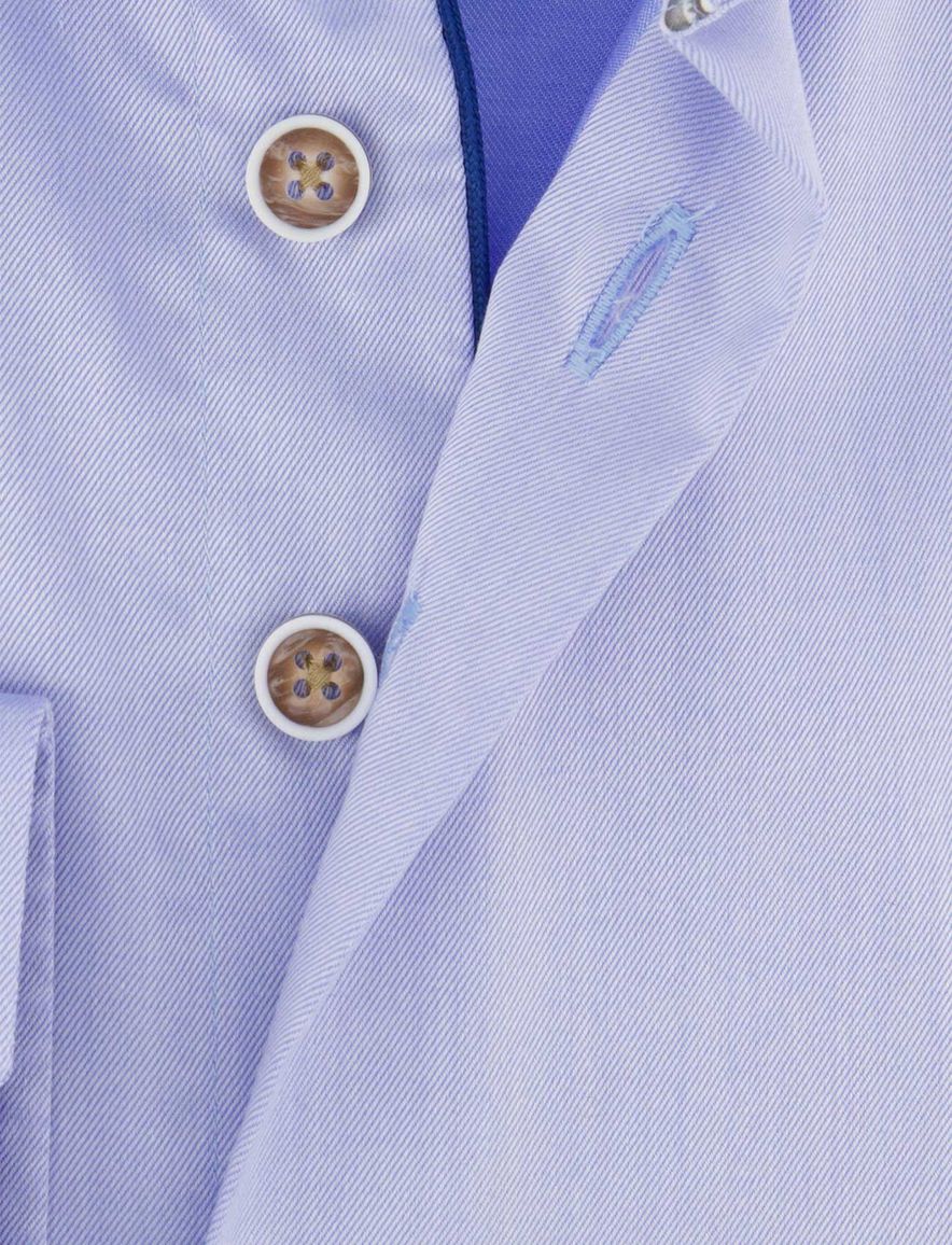 R2 overhemd lichtblauw katoen wide spread effen