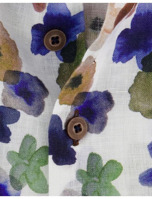R2 overhemd geprint met bloemen
