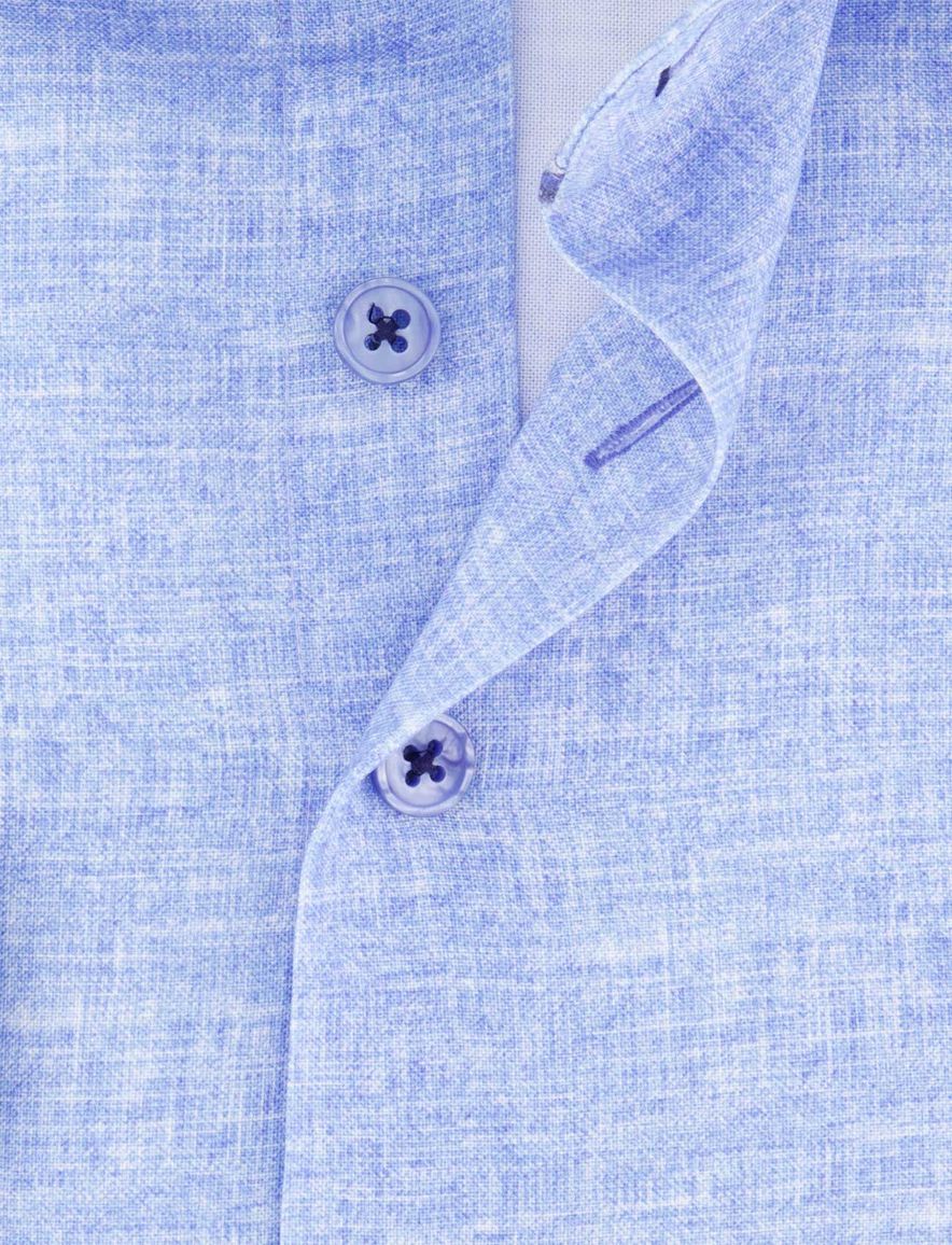 R2 overhemd lichtblauw gemeleerd lyocell