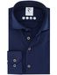 R2 knitted overhemd mouwlengte 7 donkerblauw effen