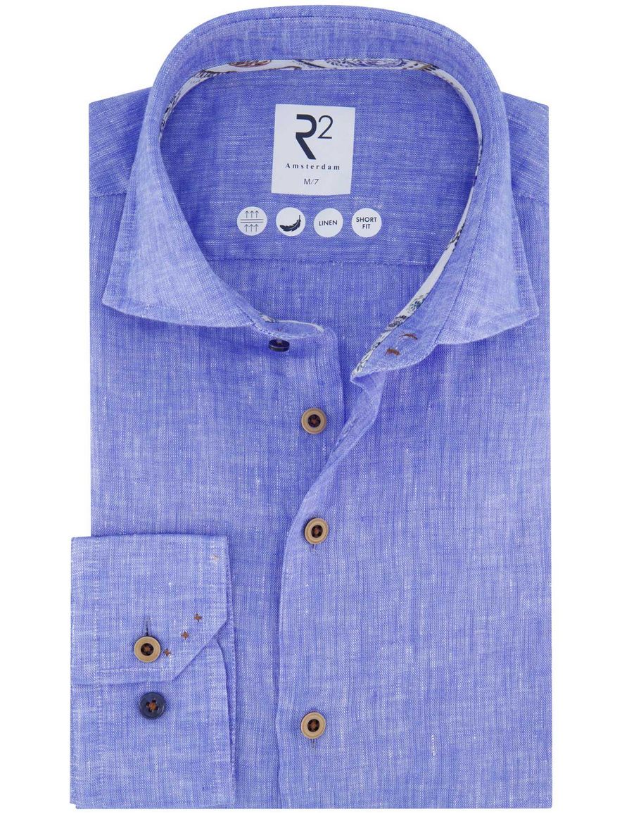 R2 overhemd ml 7 lichtblauw