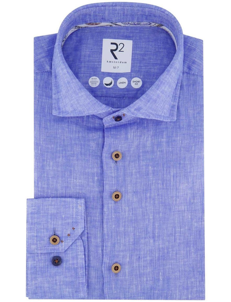 R2 overhemd ml 7 lichtblauw