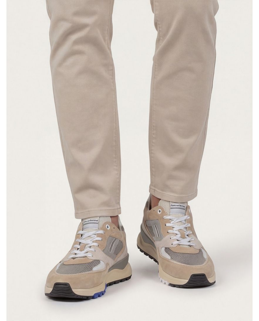 Floris van Bommel sneaker bruin beige effen