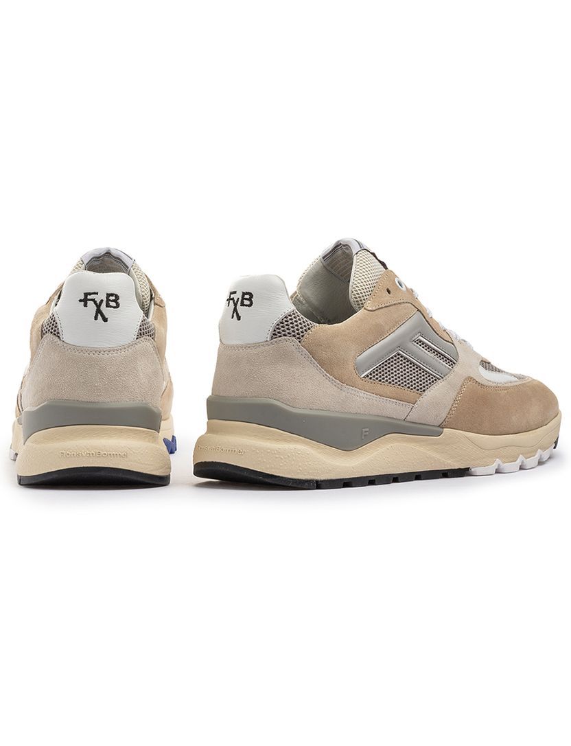 Floris van Bommel sneaker bruin beige leer effen