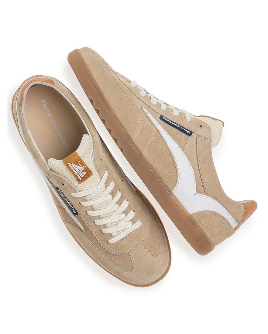 Floris van Bommel sneaker camel suede en rubber