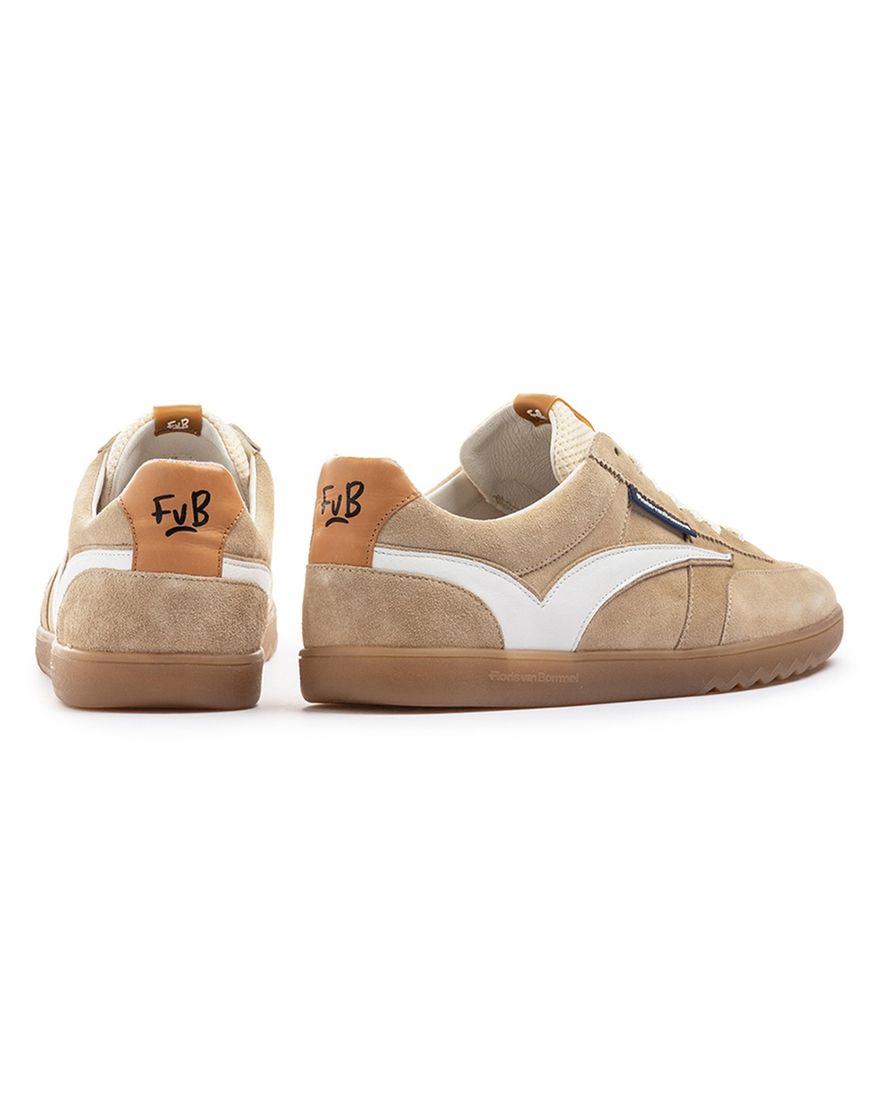 Floris van Bommel sneaker camel suede en rubber