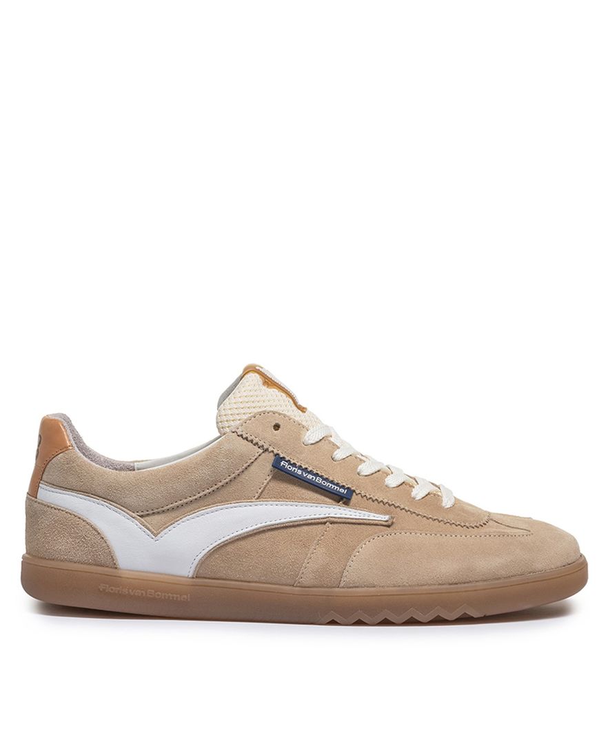 Floris van Bommel sneaker camel suede en rubber