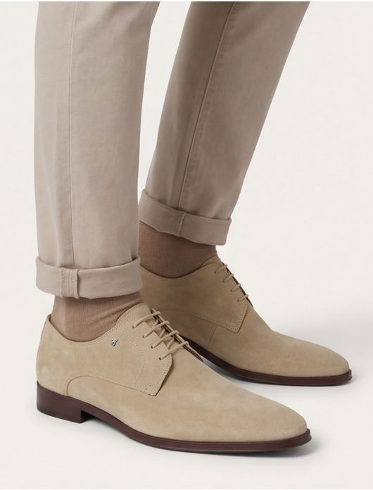 van Bommel nette veterschoenen beige leer