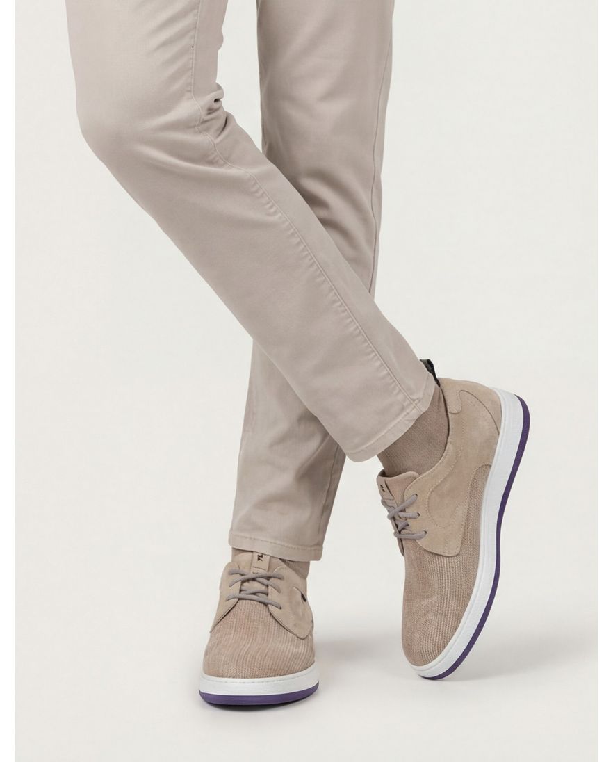 Floris van Bommel sneakers lichtbruin textiel