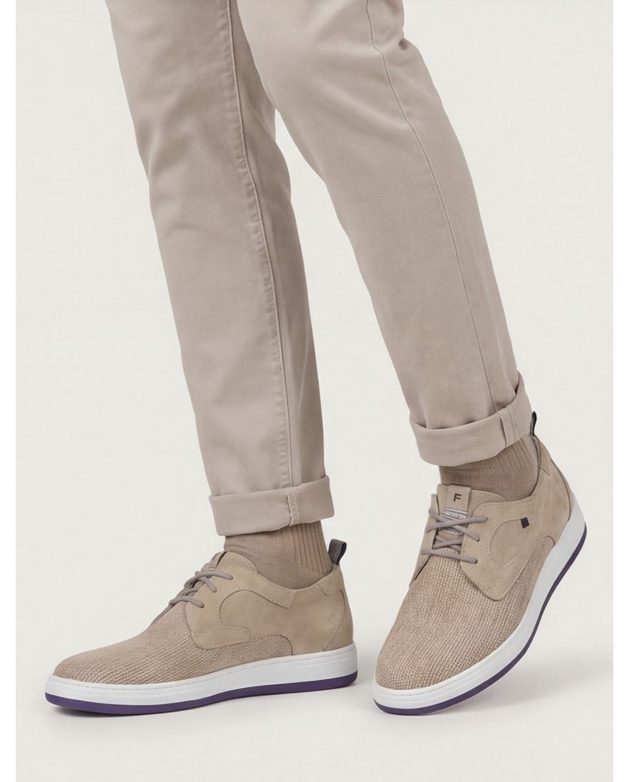 Floris van Bommel sneakers lichtbruin textiel