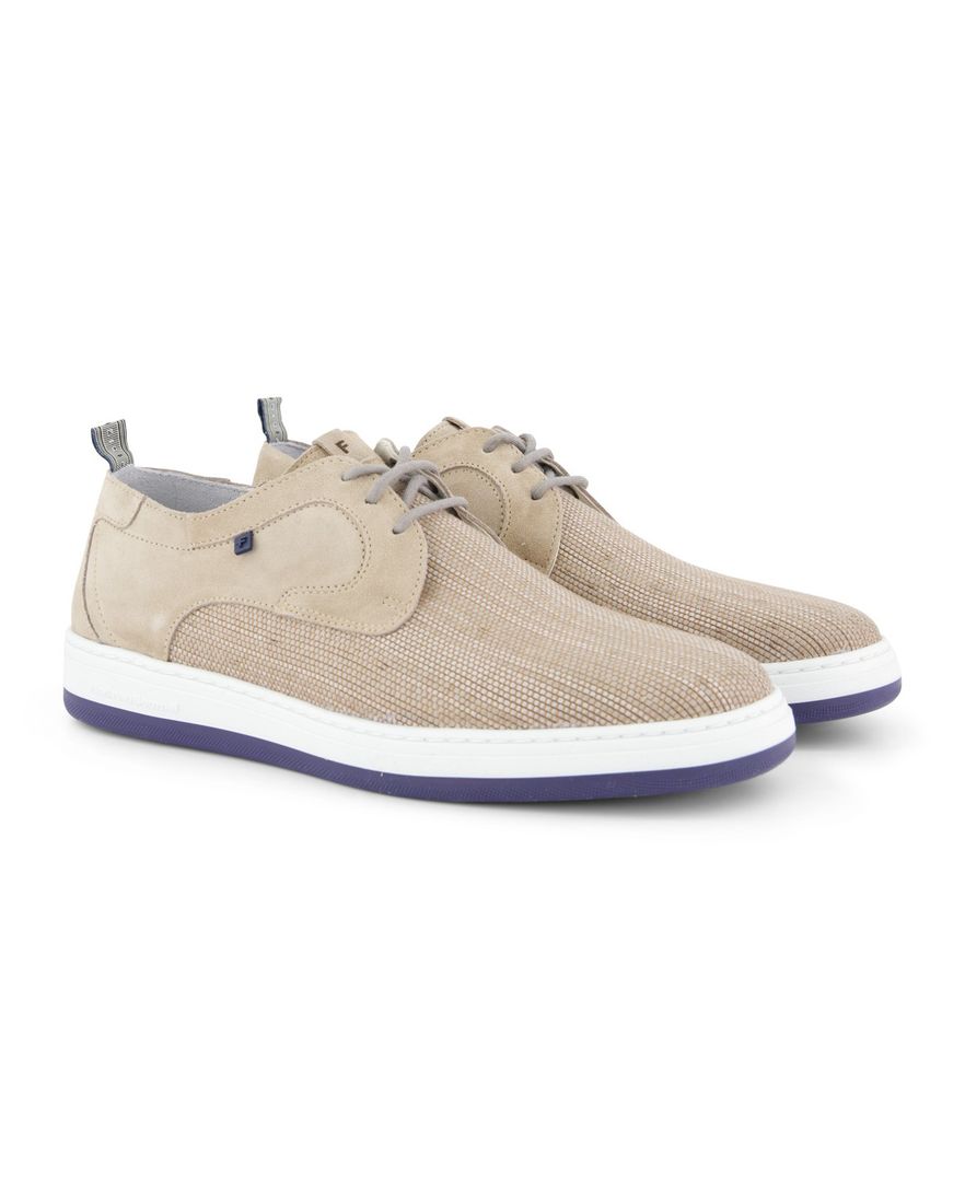 Floris van Bommel sneakers lichtbruin textiel