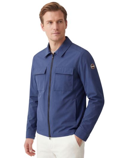 Colmar Colmar zomerjas effen blauw dubbele borstzak normale fit