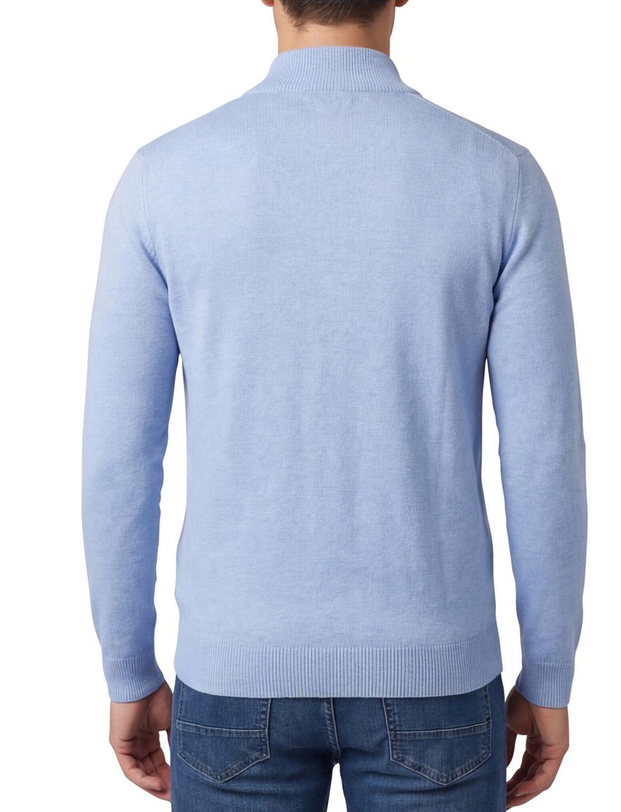 Portofino vest effen lichtblauw katoen normale fit