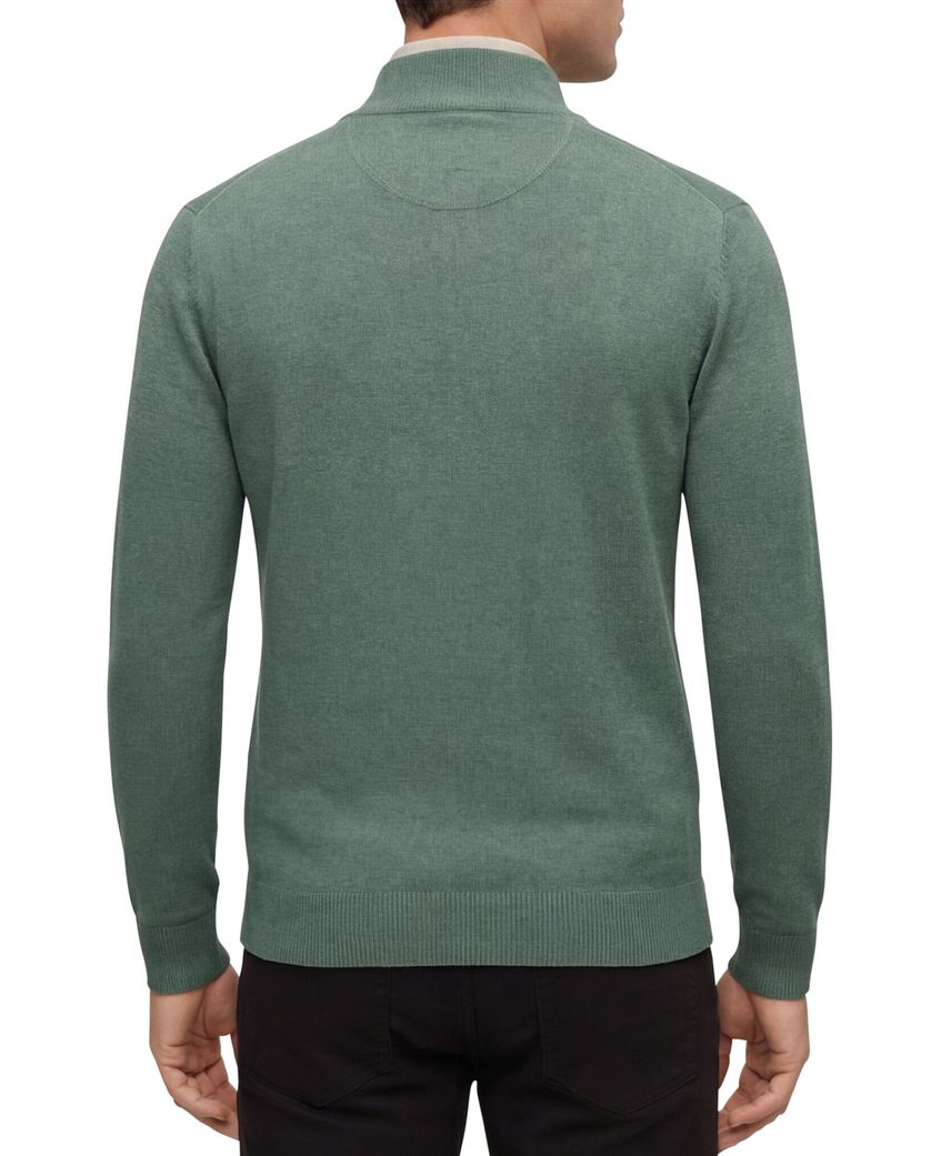 katoenen Portofino vest groen normale fit