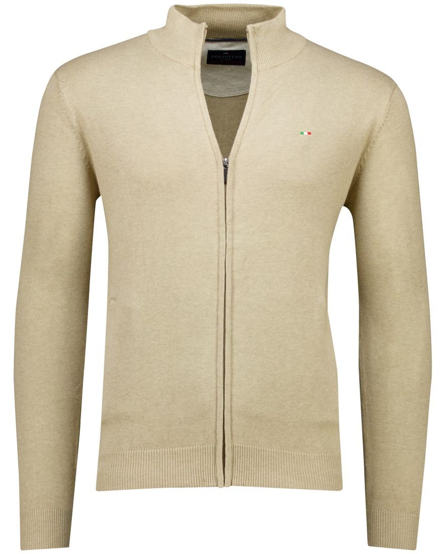 Portofino vest bruin katoen gemeleerd normale fit