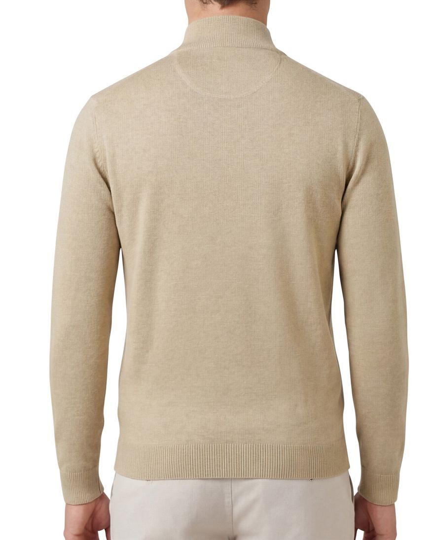 Portofino vest bruin katoen gemeleerd normale fit