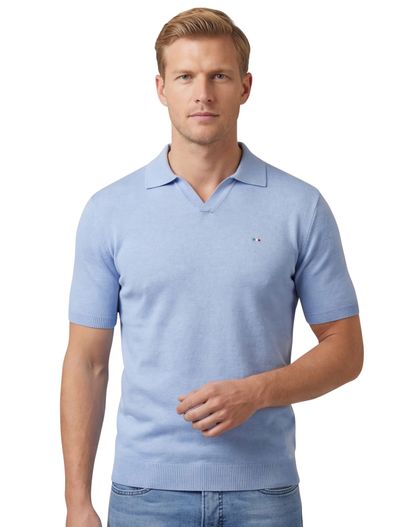 Portofino Portofino polo lichtblauw zonder knopen