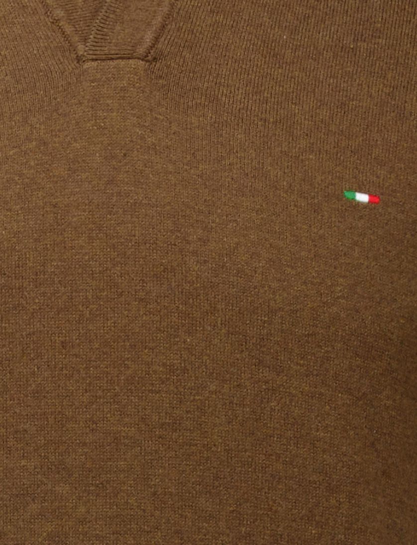 Portofino polo bruin gebreid normale fit