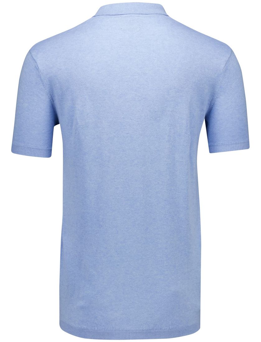 katoenen Portofino polo extra lang lichtblauw normale fit