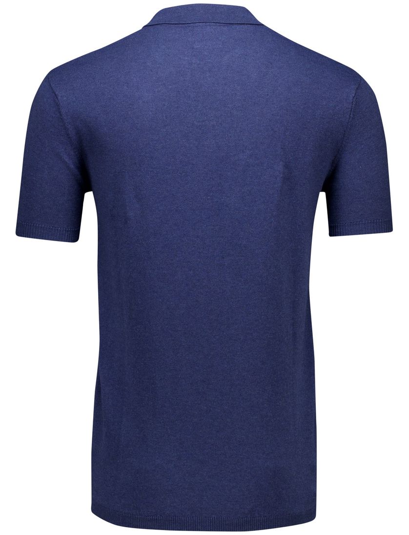 katoenen Portofino polo extra lang donkerblauw normale fit