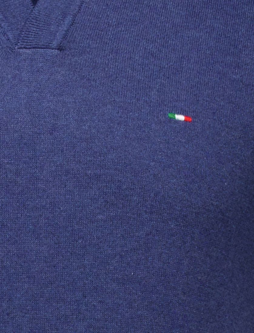 katoenen Portofino polo extra lang donkerblauw normale fit